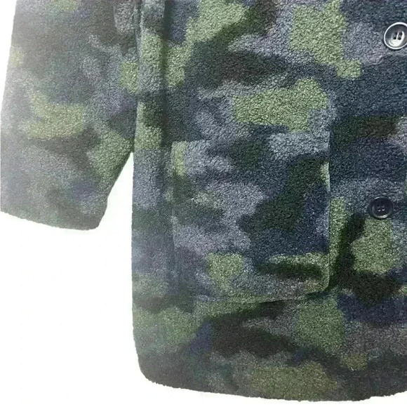 Susan Graver Weekend Camo Reversable Polar Fleece Pockets Jacket Coat  L - Picture 2 of 6